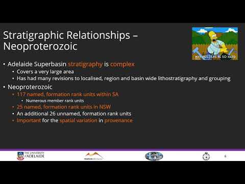 Jarred Lloyd &#039;Detrital Zircon Age &amp; Provenance of the Tonian-Cryogenian of the Adelaide Superbasin&#039;